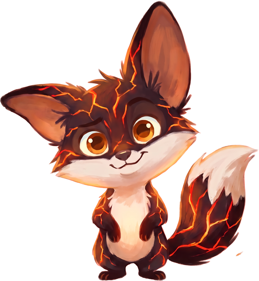 An ember-cracked fox